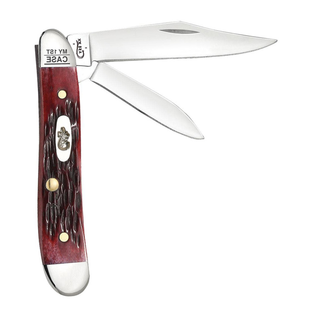 Case WR XX Pocket Knife My First Pocket Worn Old Red Bone Peanut Item #3693 - (6220 SS) - Length Closed: 2 7/8 Inches