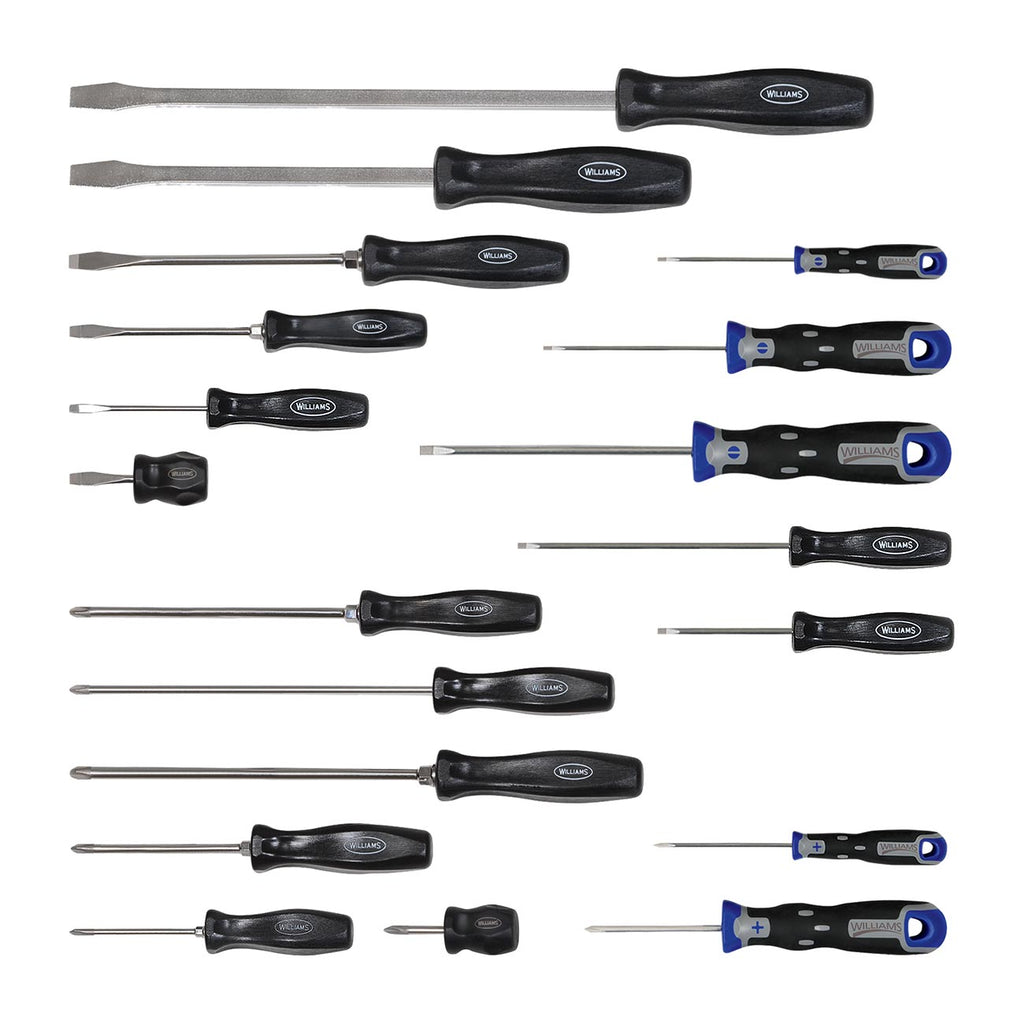 Williams JHW100P-19MD 19 Piece Endurogrip and Supertorque Premium Mixed Screwdriver Set