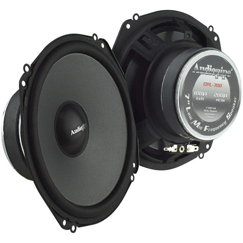 Audiopipe CPL700 7.75 x 15.75 x 3.25 in Shallow Mount 7A Low Mid Frequency Speaker - Set of 2