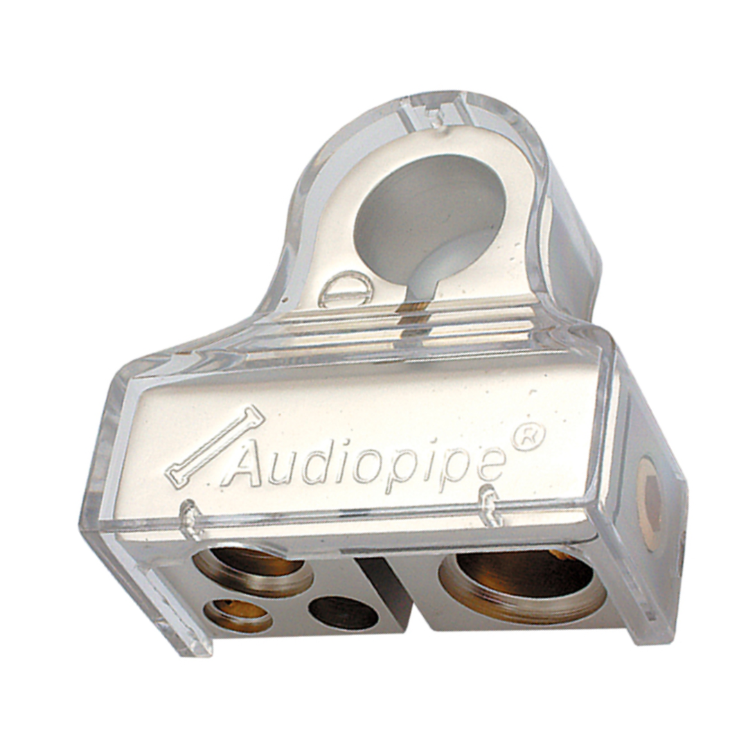 Audiopipe BTP705P Positive Battery Terminal – Platinum Finish, Multi-Feed Car Audio & Power Connection, Corrosion-Resistant