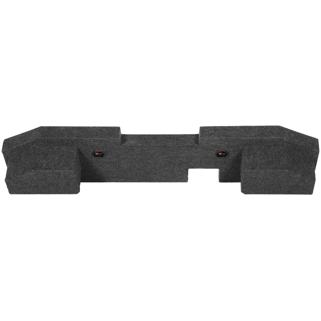 QPower BQDODGE104DR Dual 10″ Sealed Empty Woofer Enclosure – Under‑Seat Up‑Firing Sub Box for 2002–2018 Dodge/RAM Quad Cab Trucks