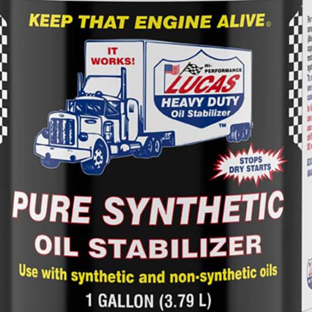 Lucas Oil 10131 Pure Synthetic Oil Stabilizer – 1 Gallon Engine Oil Additive Treatment Universal Fit