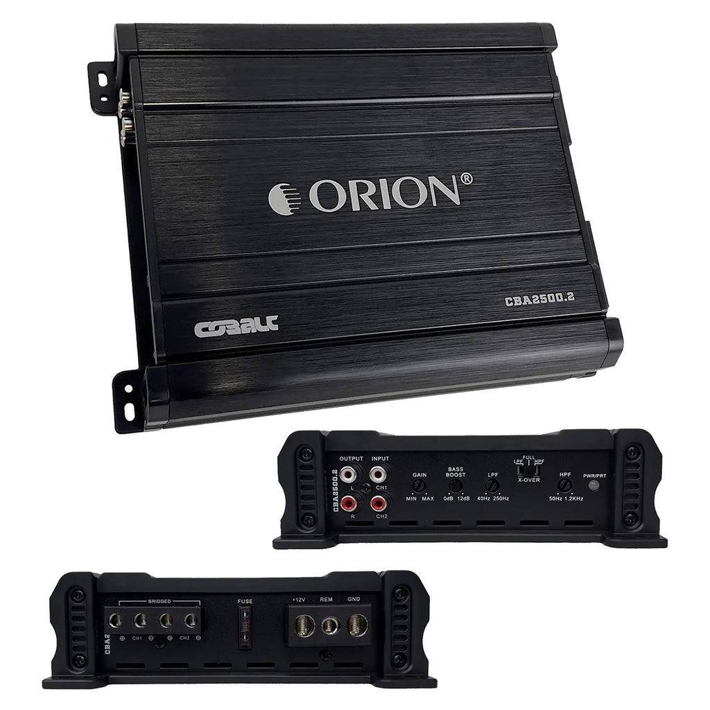 Orion Cobalt Series CBA2500.2 High Efficiency 2-Channel Class A/B Amplifier for Car Audio Stereo - 2500W High Output, 2/4 Ohm Stable, Adjustable Low/High Pass, Bass Boost, MOSFET Power Supply.