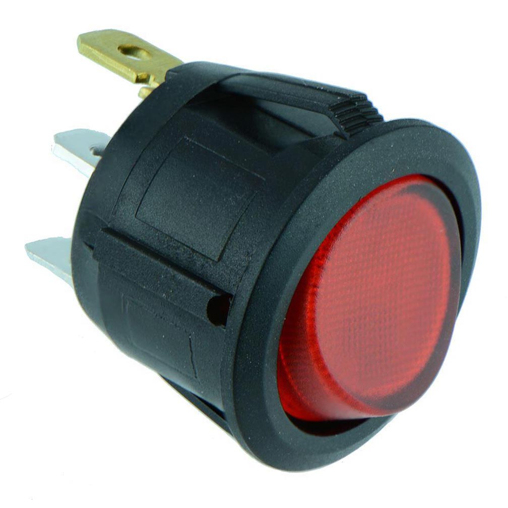 Audiopipe EC1215 Switch Round Rocker W/red Led 10 Pack