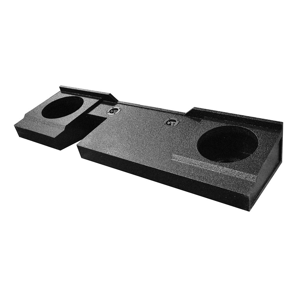 QPower QBOMB Dual 12″ Subwoofer Enclosure for 2004–2008 Ford F-150 SuperCrew Cab – Custom Fit Truck Sub Box, MDF Bedliner Finish (QBFORD122004)