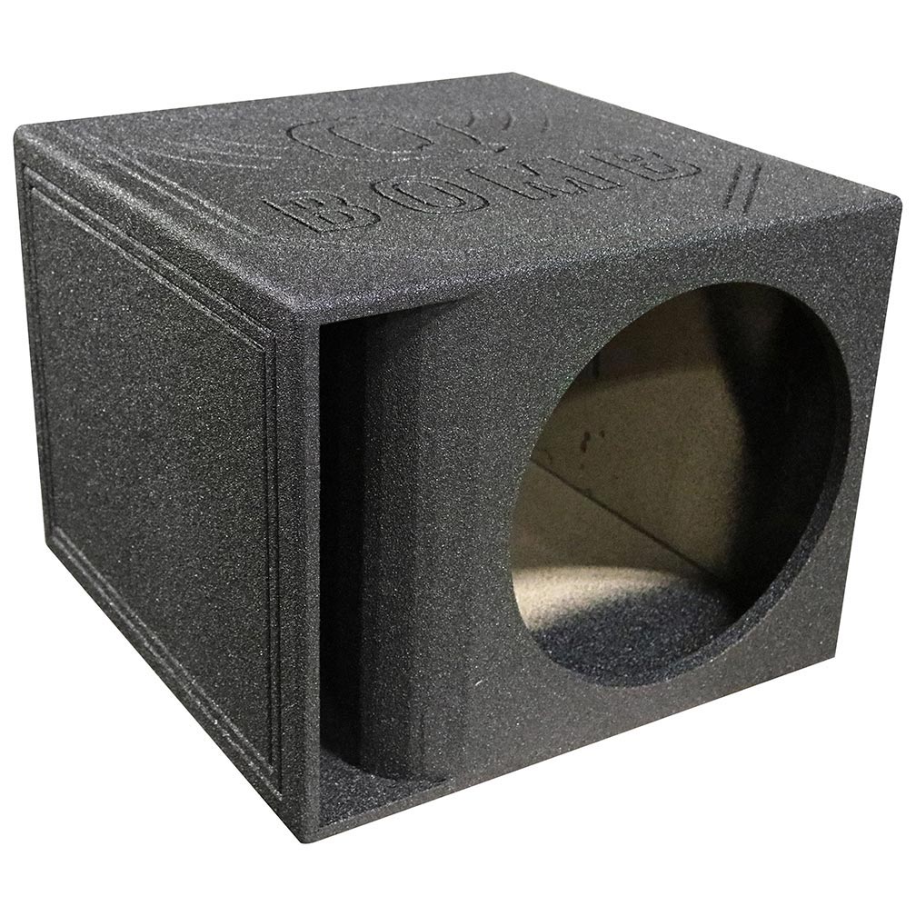 QPower QBOMB15HP Single 15 Inch 32 Hertz Frequency Vented Side Ported Speaker Round Box Enclosure with Spring Loaded Terminal