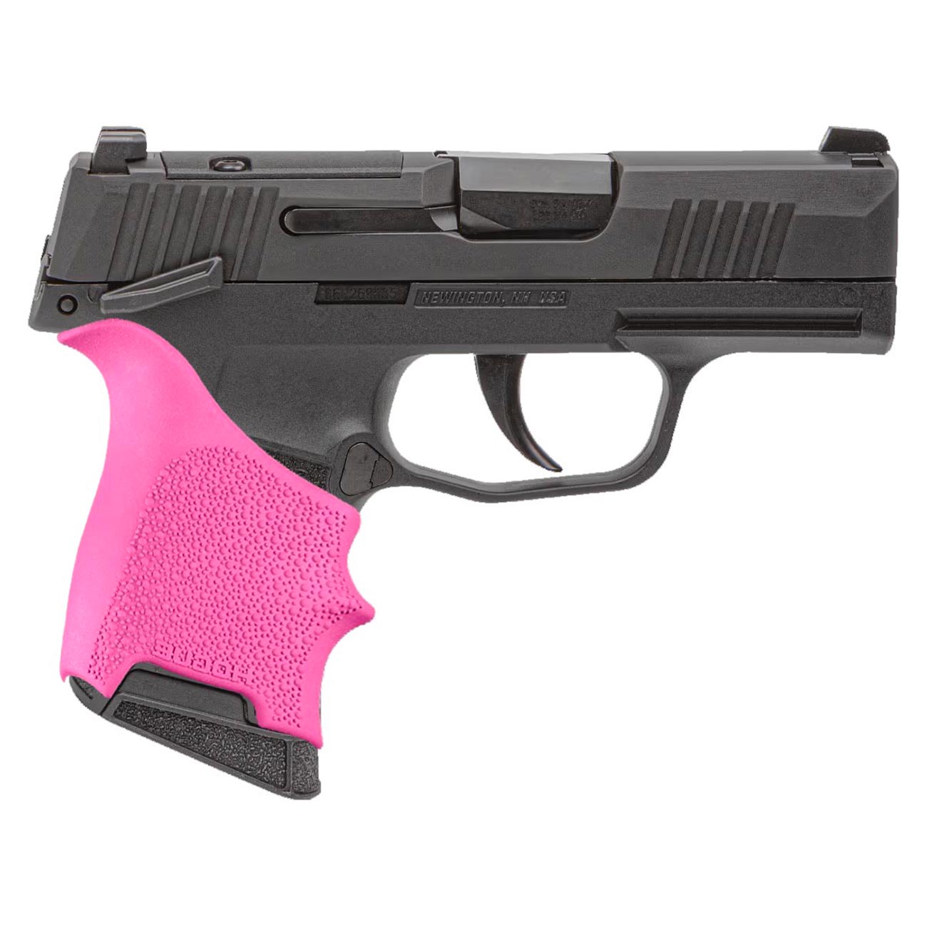 Hogue HandAll Beavertail Rubber Grip Sleeve for SIG SAUER P365, Pink - 18707