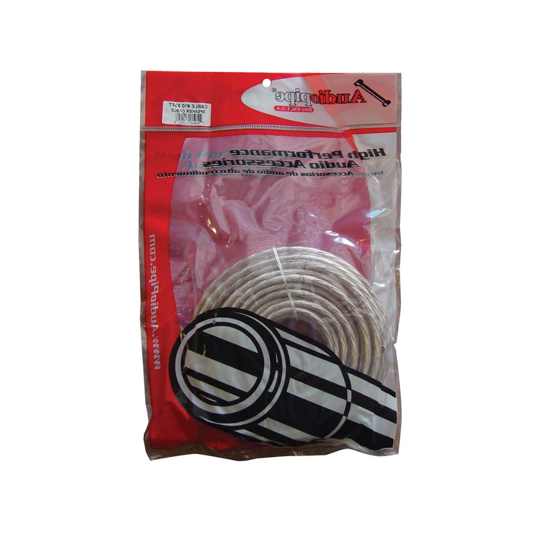 Audiopipe CABLE1050 10-Gauge Speaker Wire – 50 ft, Clear Insulation, Car Audio