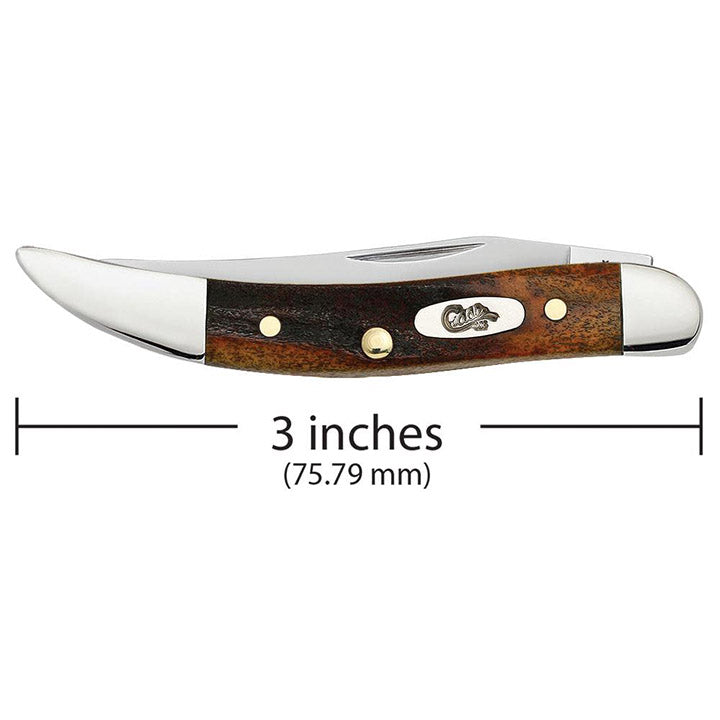 Case WR XX Pocket Knife Red Stag Small Texas Toothpick Item #8469 - (R510096 SS) - Length Closed: 3 Inches