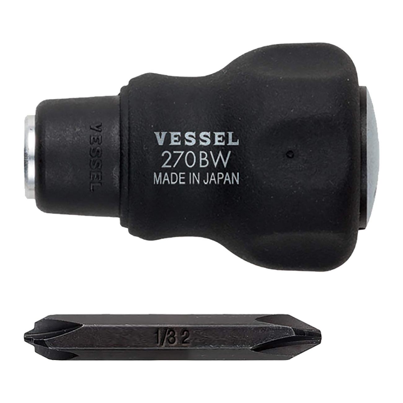 VESSEL Combi Plus Stubby Screwdriver [No.270BW-123] (Japan Import)