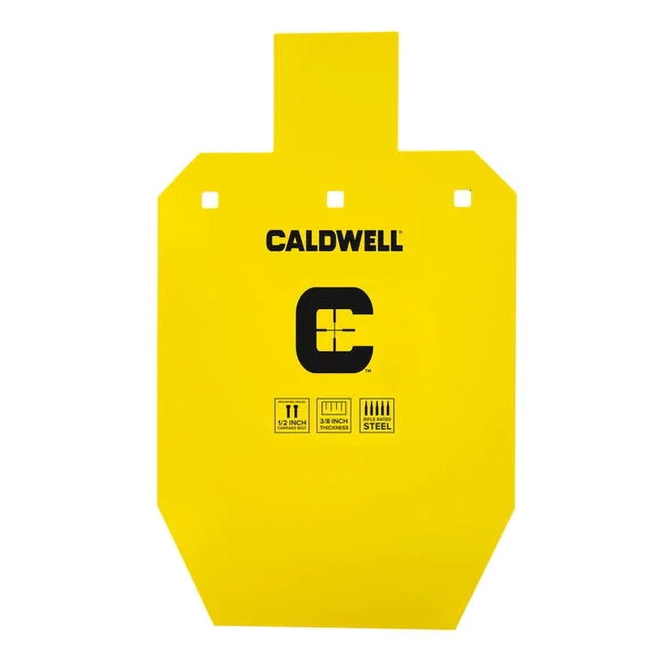 Caldwell High Caliber AR500 Steel Target 33% ISPC, 3/8" Thickness, Rifle Rated for Precision Shooting and Target Practice
