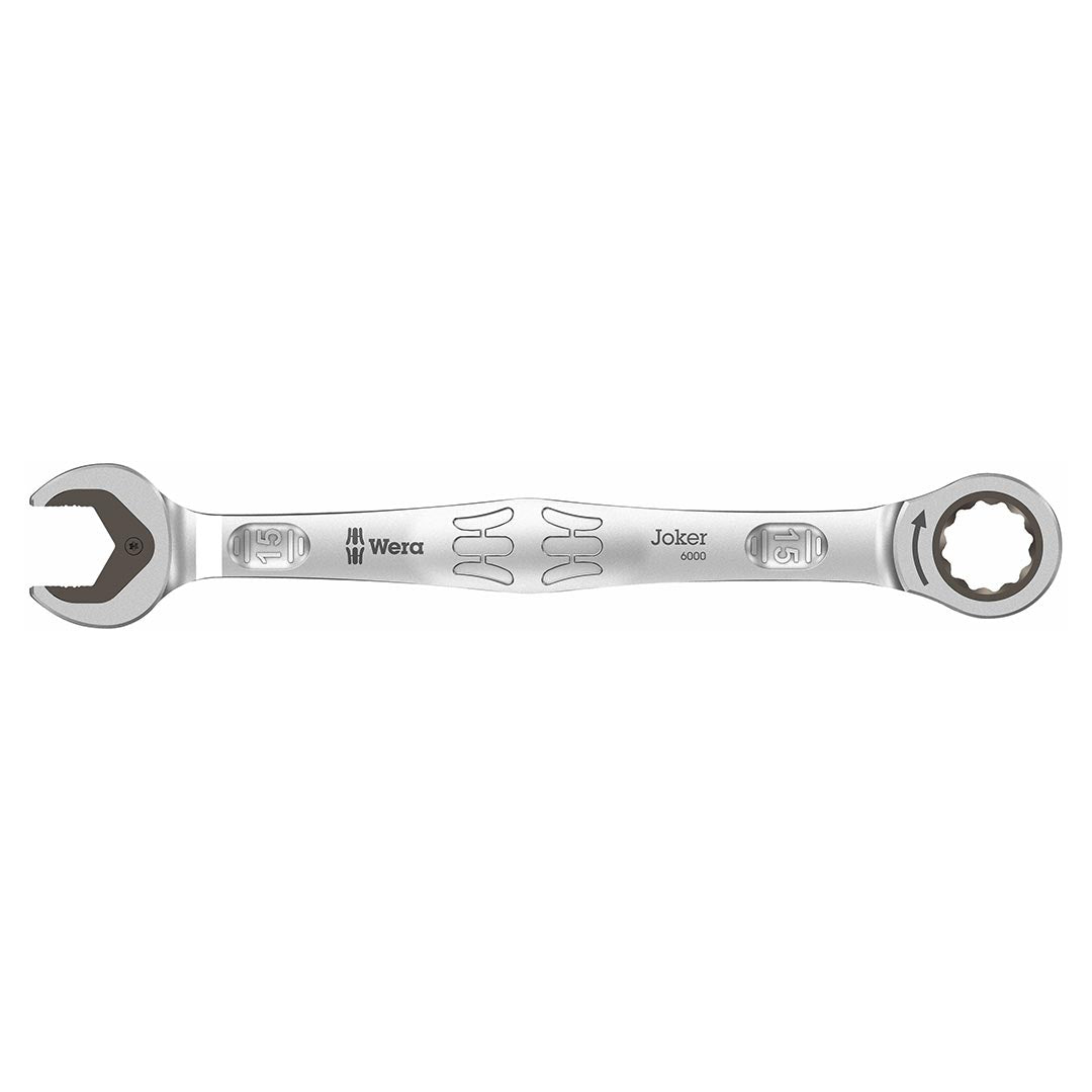 Wera 05073275001 Joker Metric Ratcheting Combination Wrench – 15mm x 200mm (7-7/8″)