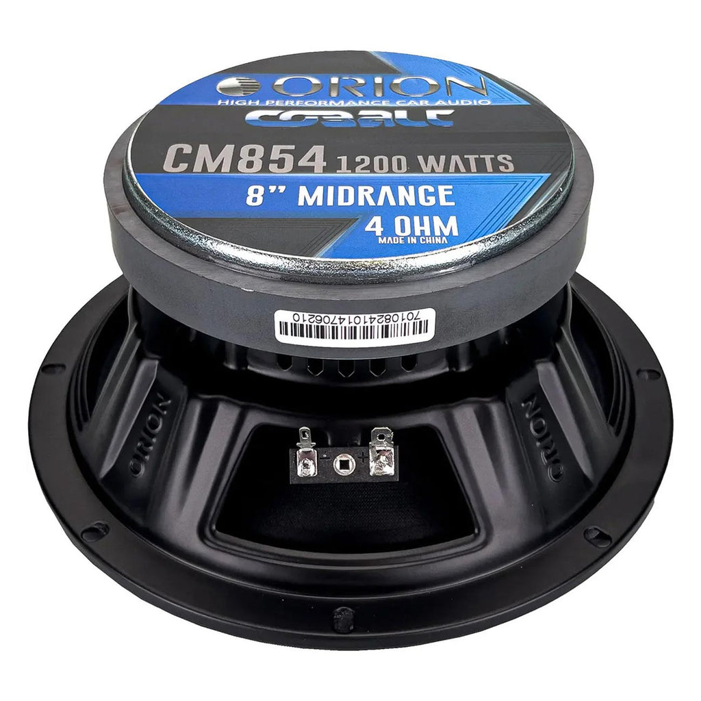 ORION Cobalt CM854 High Efficiency 8" Mid-Range Bullet Loudspeakers, 1200W Max Power, 300W RMS, 4 Ohm, 1.5" Voice Coil - Pro Car Audio Stereo, Midrange Speakers (Pair)