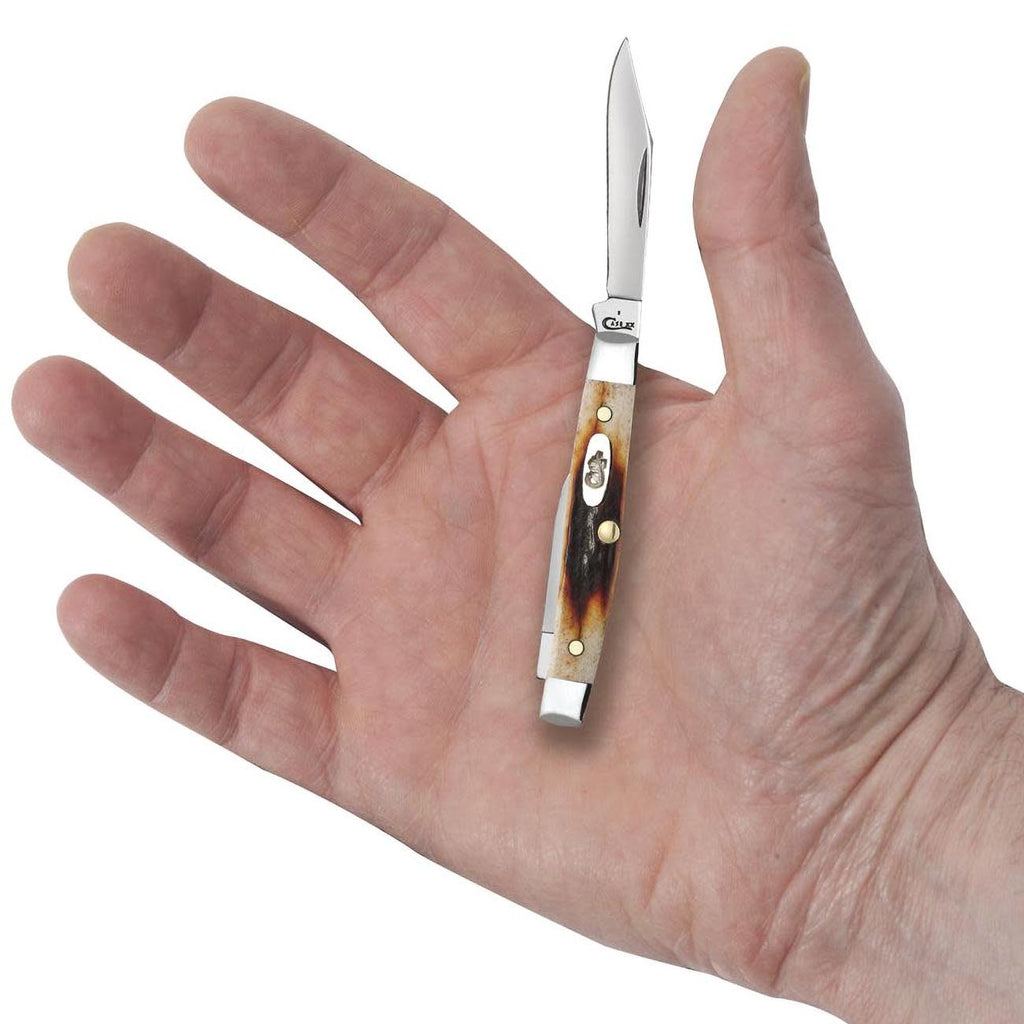 Case WR XX Pocket Knife Red Stag Small Pen Item #9581 - (R5233 SS) - Length Closed: 2 5/8 Inches
