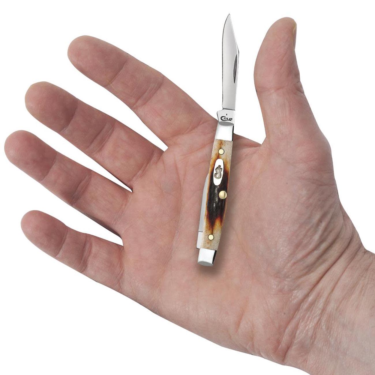 Case WR XX Pocket Knife Red Stag Small Pen Item #9581 - (R5233 SS) - Length Closed: 2 5/8 Inches