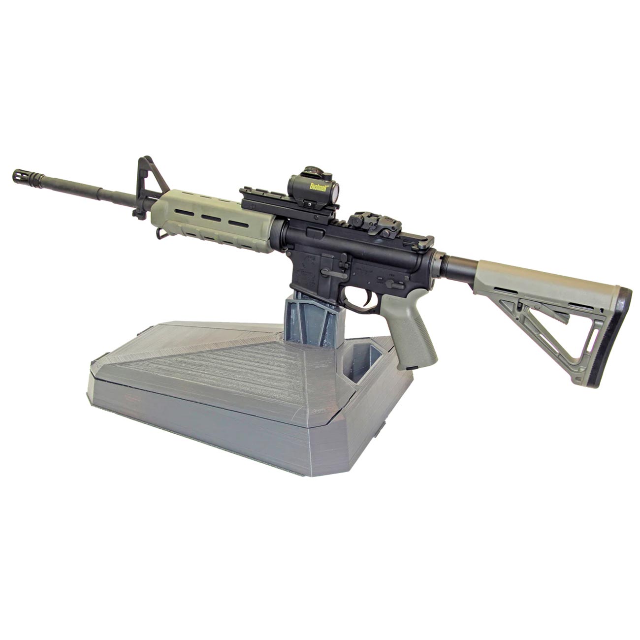 MTM MSRMS Modern Sporting Rifle Maintenance & Display Stand, USA Made, Dark Gray