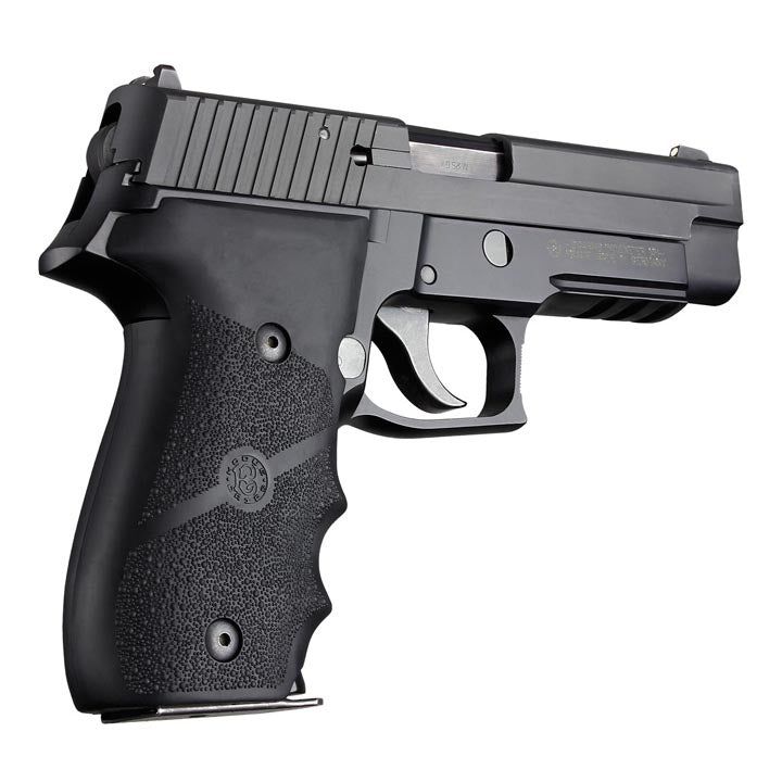Hogue OverMolded Rubber Grip for SIG SAUER P226 DA/SA & DAK with Finger Grooves, Black - 26000