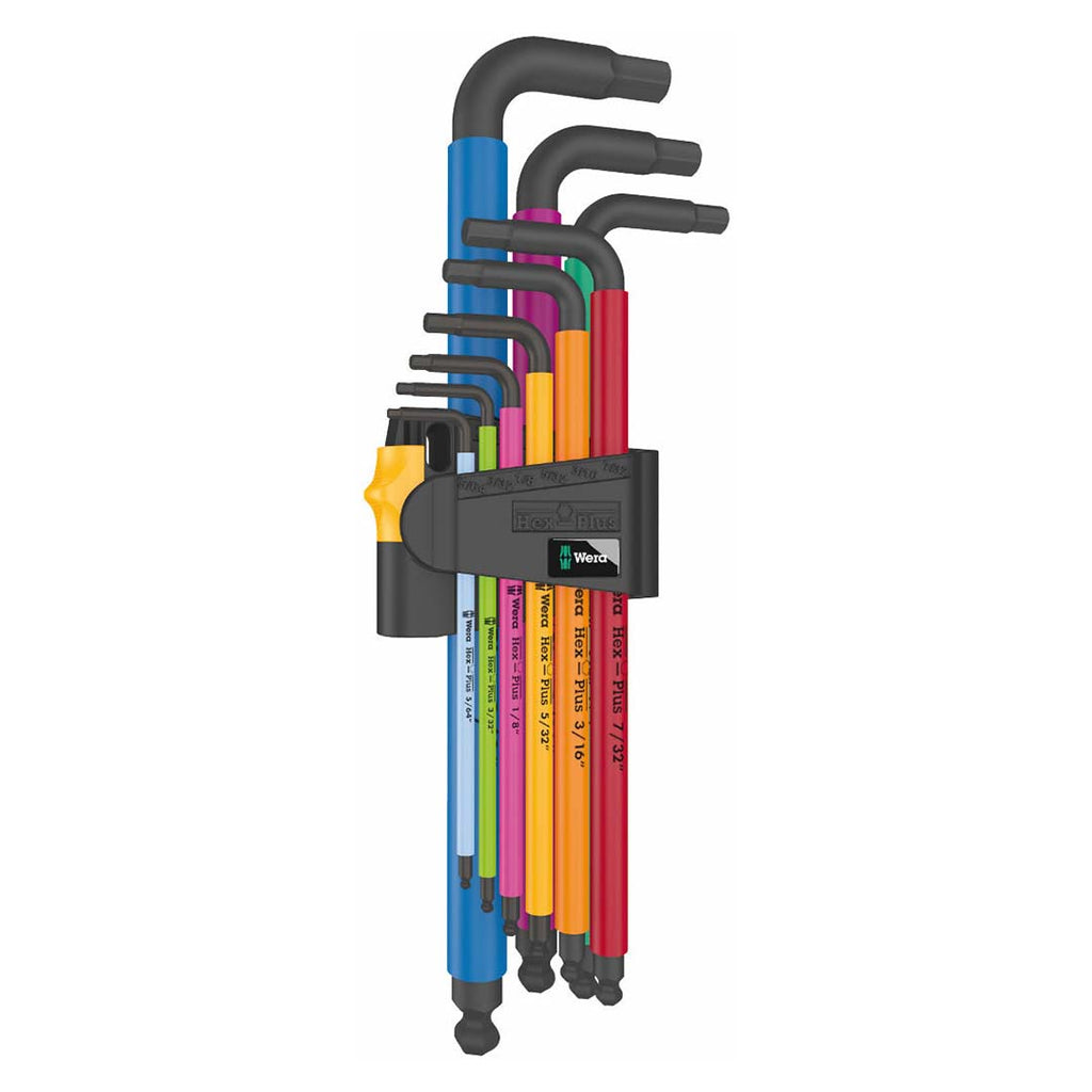 950 SPKL/9 SZ LONG ARM HEX KEY SET (SB Package Clip NEW)
