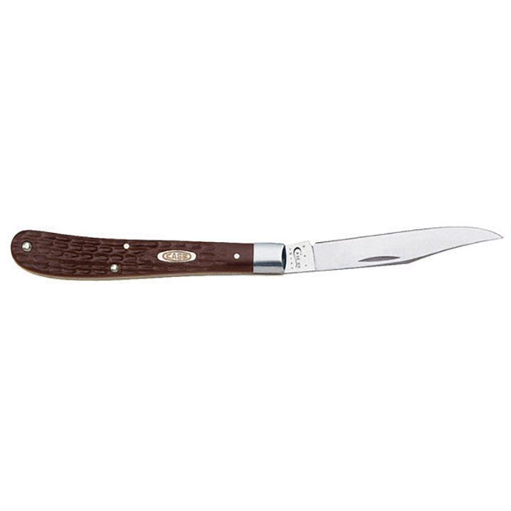 Case 00135 Slimline Trapper Pocket Knife, Stainless Steel/Brown, 4-1/8-In. Blade - Quantity 5