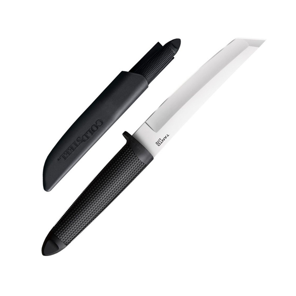 COLD STEEL Tanto Lite Durable Lightweight German 4116 Stainless Steel 6" Fixed Blade Outdoor Hunting Utility Knife, Non-Slip Kray-Ex Handle, Secure-Ex Sheath