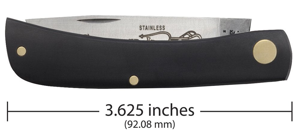Case Working Sod Buster Jr. Black Stainless Steel 3.63 in. Pocket Knife
