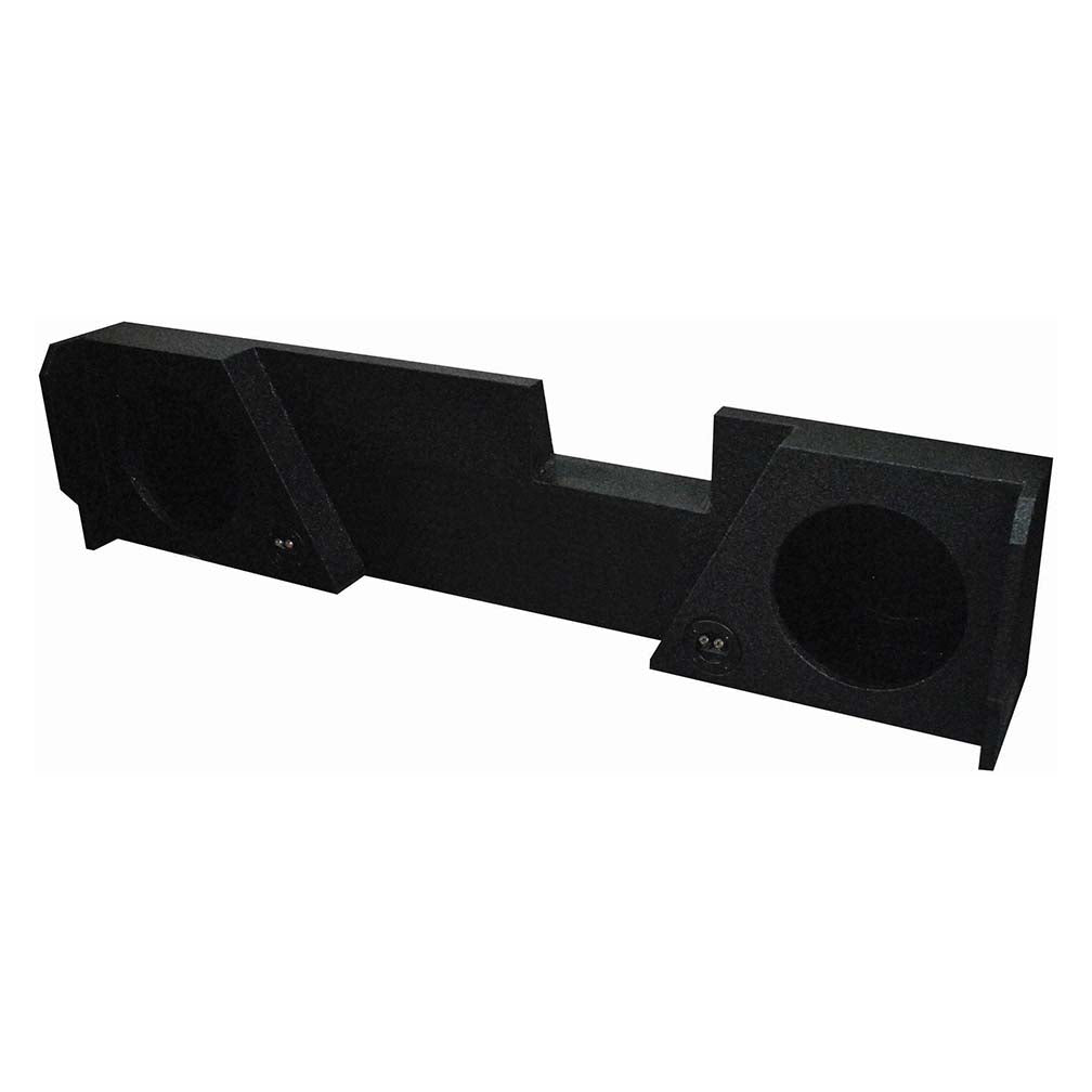 QPower QBGMC10 2014 DCAB Underseat Downfire 10 Inch 2 Hole Sealed Subwoofer Box for 2014 to 2019 Chevy/GMC Double Cab Models, Not for Crew Cab Models