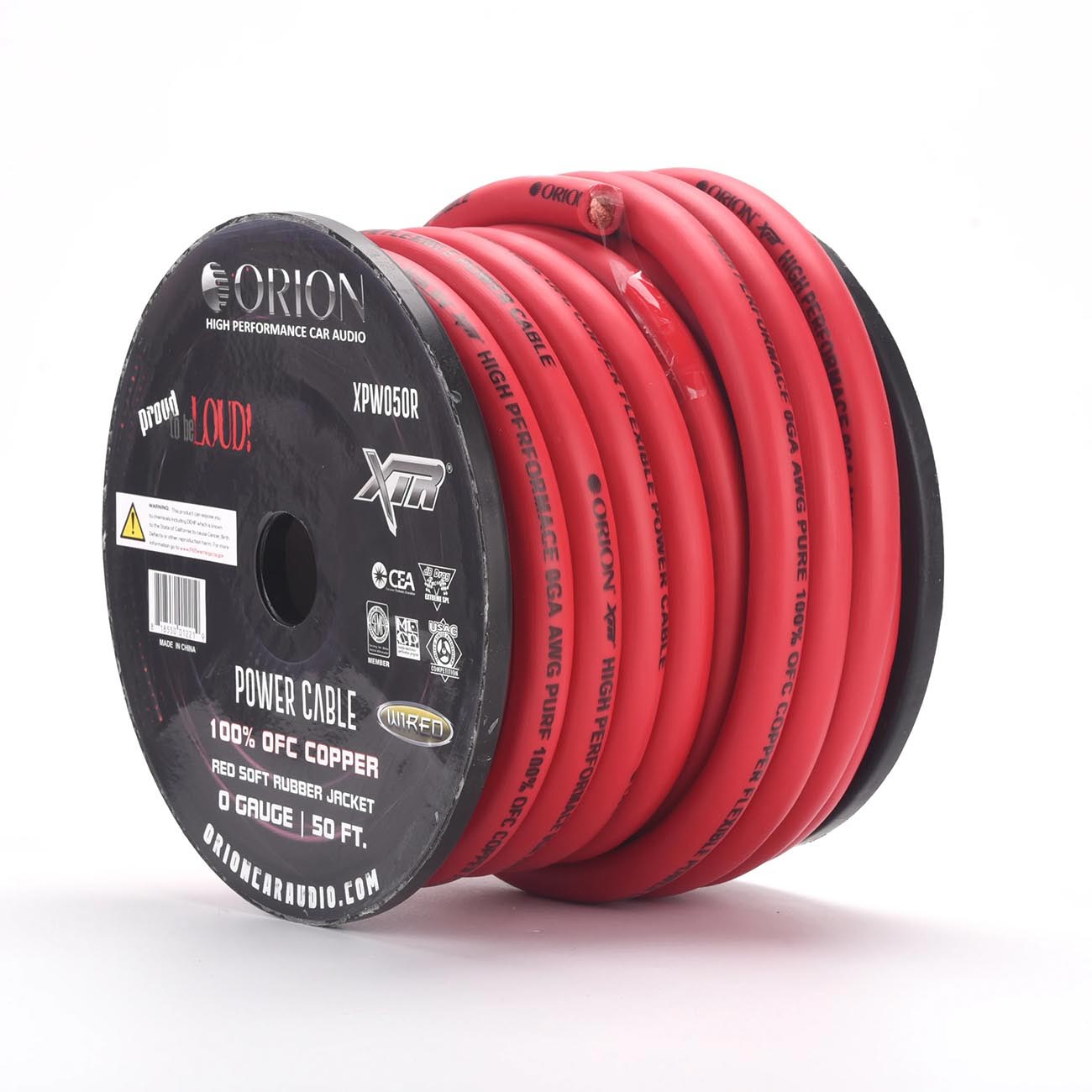 Orion XTR XPW050R 0 Gauge Wire Roll (50ft) 100% OFC Copper - High Powered Car Audio/Amplifier Power & Ground Cable, Battery Cable, Electrical, Welding Battery, RV Trailer Wiring