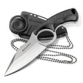 Kilimanjaro Stretta 910106 6.75" Drop Point Neck Knife – Fixed Blade EDC Knife with Sheath, Compact Outdoor Utility Knife