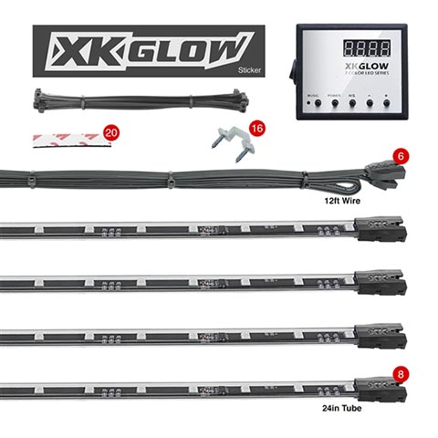 XKGLOW UFO Style LED Undercar Light Kit - 8 Piece