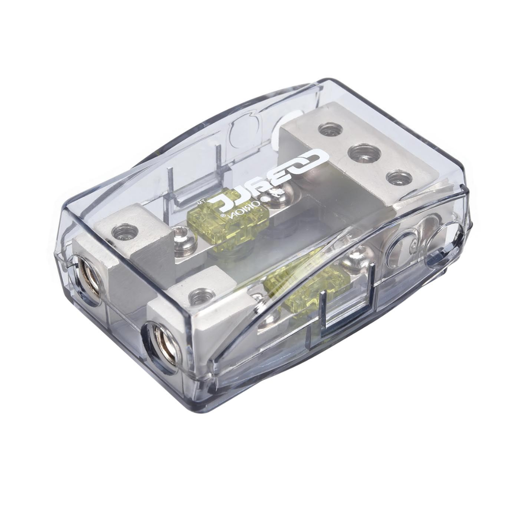 Orion Cobalt DBF1424 Power Distribution Block, One 4/8 Gauge Input for Two 4/8 Gauge Output, Mini ANL Fuse Holder for Car Audio Amplifier | Auto Parts, Automotive, Marine (100A Fuses Included)
