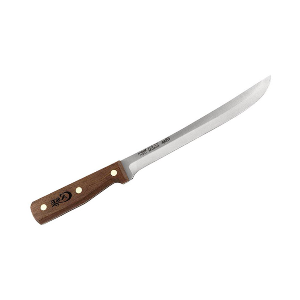 W. R. Case & Sons 9 Inch Slicing Knife CASE07317 – Household Cutlery Stainless Steel Kitchen Knife with Solid Walnut Handle, Meat Carving Knife