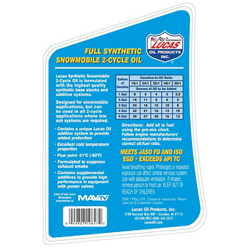 Lucas Oil 10847 Snowmobile Oil - 1 Gallon