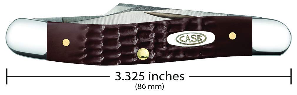 Case WR XX Pocket Knife Brown Synthetic Medium Stockman Item #217 - (63087 SS) - Length Closed: 3 3/8 Inches