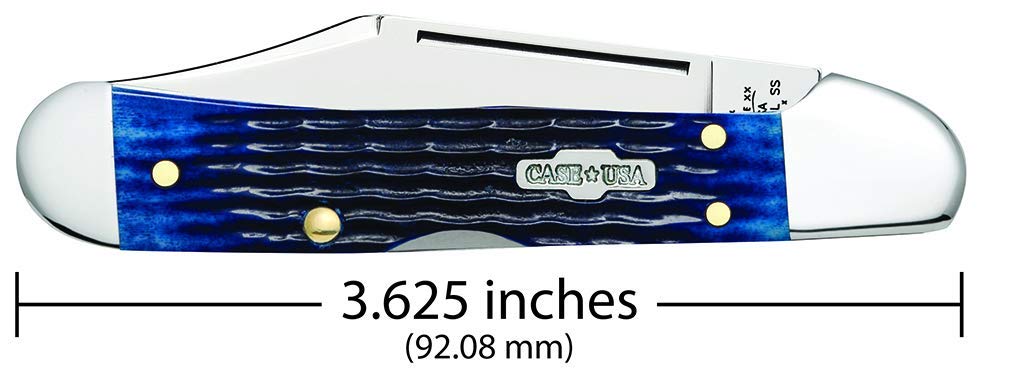 Case WR XX Pocket Knife Navy Blue Rogers Corn Cob Jigged Bone Mini Copperlock Item #2864 - (61749L SS) - Length Closed: 3 5/8 Inches