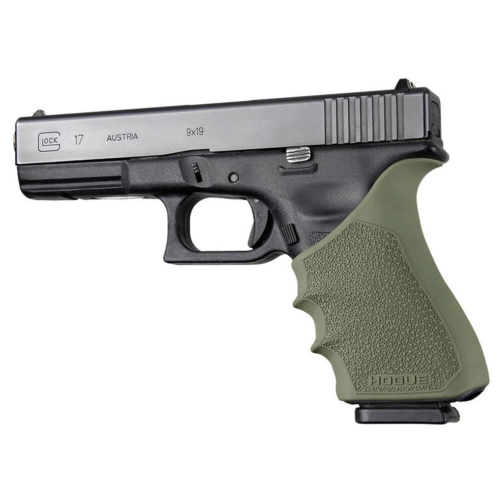 Hogue HandAll Beavertail Rubber Grip Sleeve for Glock 17, 18, 20, 21, 22, 24, 31, 34, 35, 37, 40, 41 (Gen 3 & 4), OD Green - 17031
