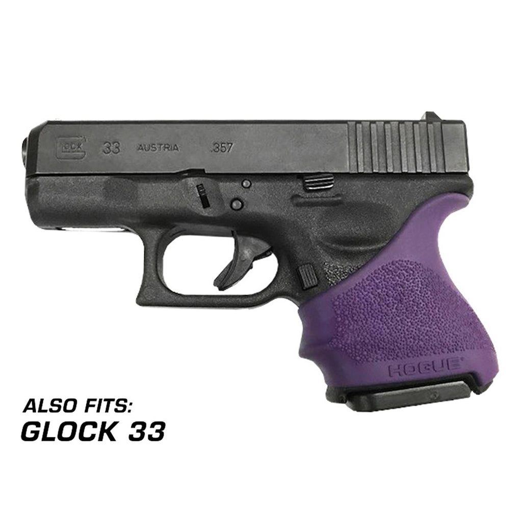 Hogue HandAll Beavertail Rubber Grip Sleeve for GLOCK 26, 27, 29, 33, 39 (Gen 3 & 4), Black - 18600
