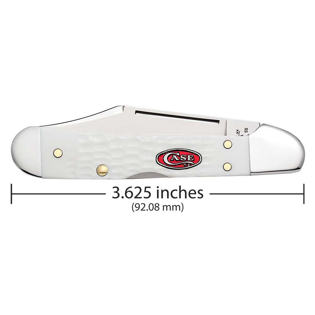 Case WR XX Pocket Knife Sparxx White Jigged Synthetic Mini Copperlock Item #60185 - (61749L SS) - Length Closed: 3 5/8 Inches
