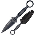 Cold Steel Drop Forged Battle Ring 2 3.5" 52100 High-Carbon Steel Fixed Blade EDC Tactical Hunting Utility Knife w/ 5.5" Ergonomic Handle, Internal Guard, Resistant Secure-Ex Sheath
