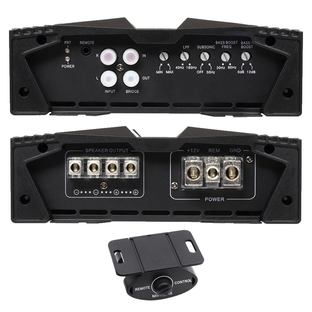 Power Acoustik OD1-5000D Car Amplifier - Overdrive Series 5000 Watts Max, 1 Ohm Stable Monoblock Amplifier, Car Stereo Mosfet Power Supply Class D Car Audio Subwoofer Amp, 0g Block