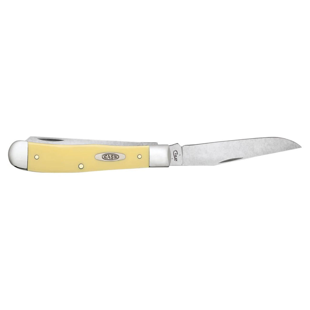 Case WR XX Pocket Knife Yellow Synthetic Trapper W/Clip Item #81091 - (3254C SS) - Length Closed: 4 1/8 Inches
