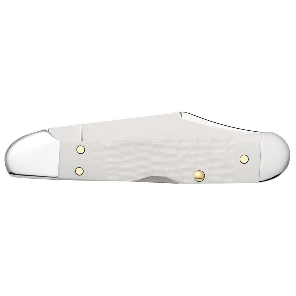 Case WR XX Pocket Knife Sparxx White Jigged Synthetic Mini Copperlock Item #60185 - (61749L SS) - Length Closed: 3 5/8 Inches