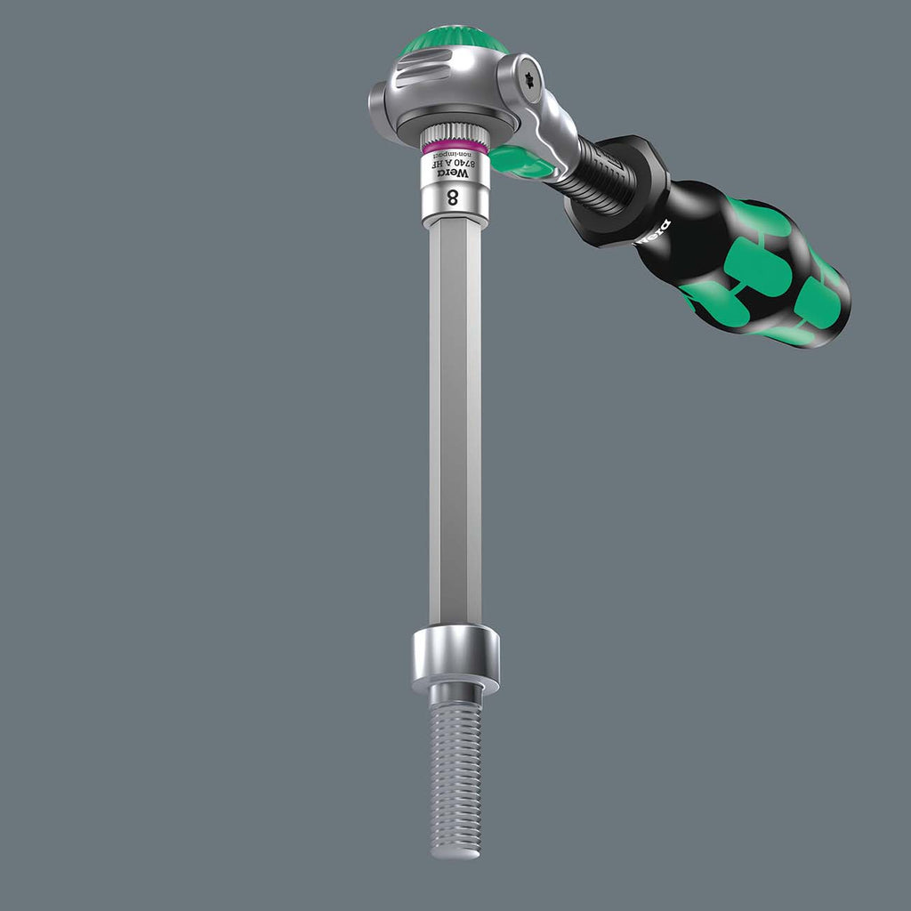 Wera - 5003345001 5Piece 100mm Long 1/4" Sq. Drive Holding Function Hex Socket Set, 003345