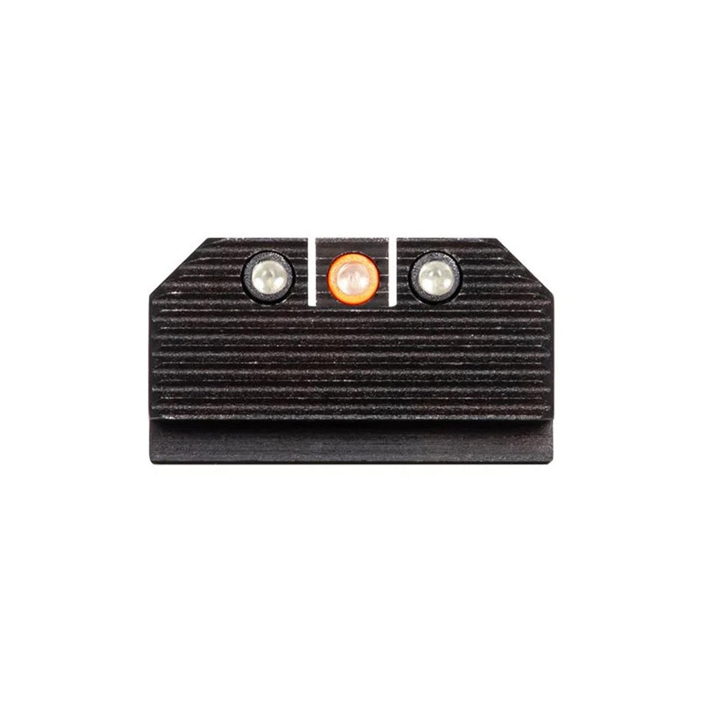 Night Fision Optics Ready Stealth .290-.313 Night Sight Set Compatible with Glосk 17/19/34, Orange Front Ring, Black Rear Rings