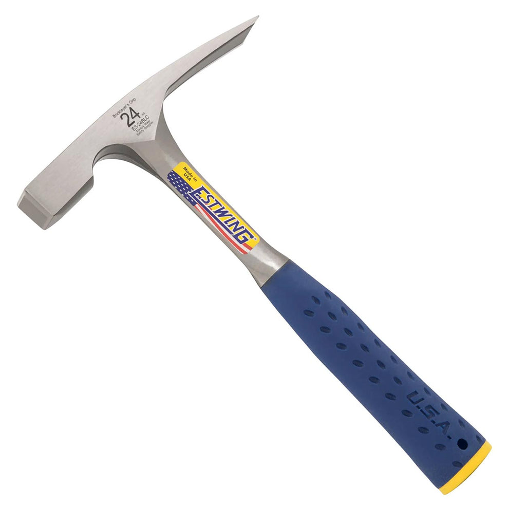 Estwing E3-24BLC 11" Bricklayer Mason's Smooth Face Hammer – Blue Shock Reduction Grip