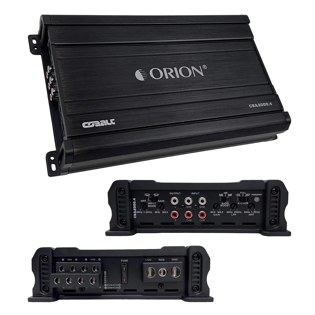 Orion Cobalt Series CBA2000.4 High Efficiency 4-Channel Class A/B Amplifier for Car Audio Stereo - 2000W High Output, 2/4 Ohm Stable, Adjustable Low/High Pass, Bass Boost, MOSFET Power Supply