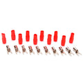 Orion Barrier Spade Fork Terminal B8R (10pcs) 8 Gauge AWG Connector Plugs - for Car Audio Terminal | Battery Cable Lug, Auto Parts, Automotive, Marine, Motorcycle, Trucks, RV - Gold Red