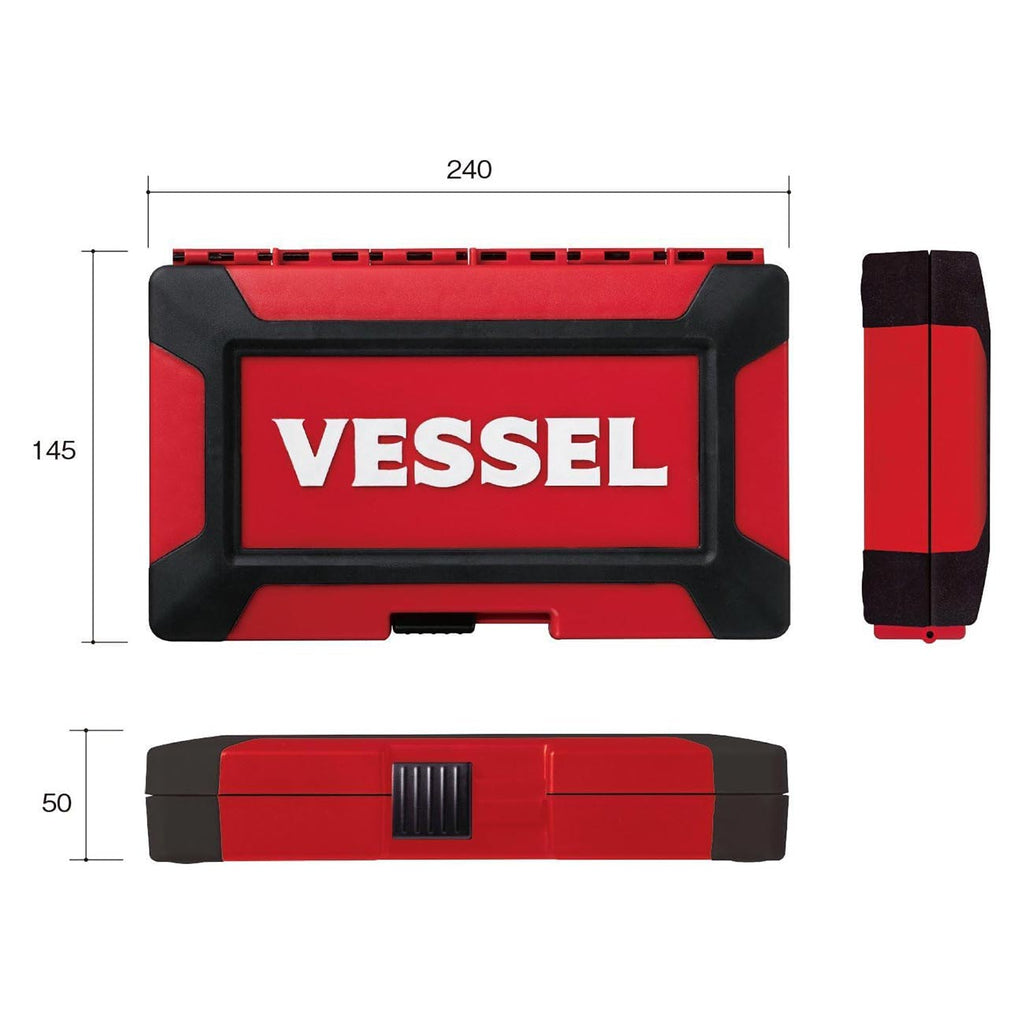 Vessel HRW3002M-W Woody Socket Wrench Set, 3/8 inch (9.5 mm), 16 pcs