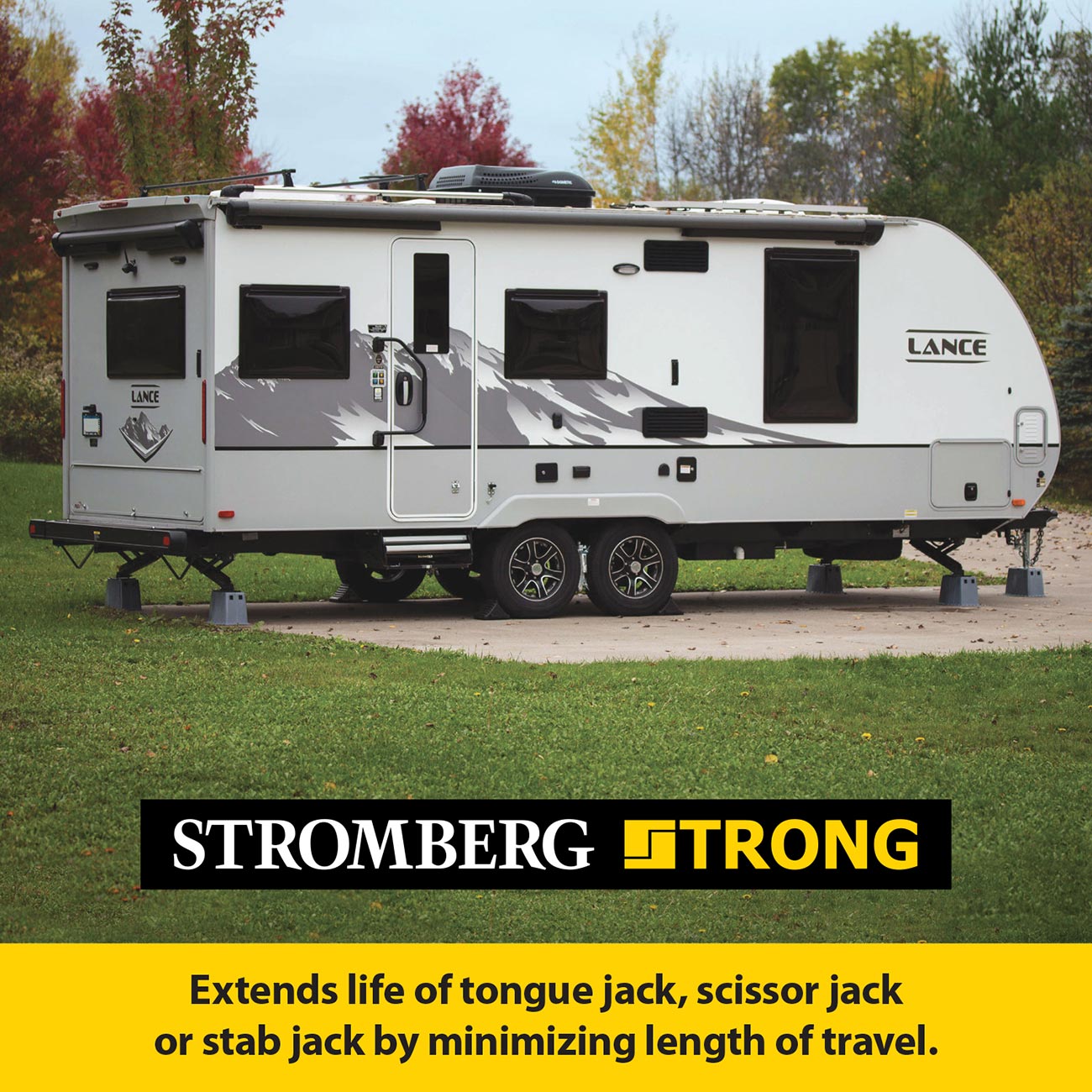 Stromberg Carlson JBP-813.1 Base Pad Peak - Scissor Jack - Stab Jack - Jack Stands - Trailer Jack - Trailer Jack Block - RV Accessories - Camper Accessories for Travel Trailers (1 Pack)