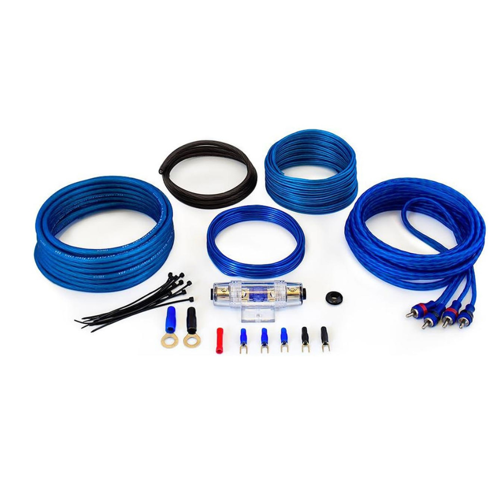 Stinger SSK8 8GA 600W Complete Amplifier Wiring Kit – 8 Gauge CCA Power & Ground with RCA Cables & Fuse Kit