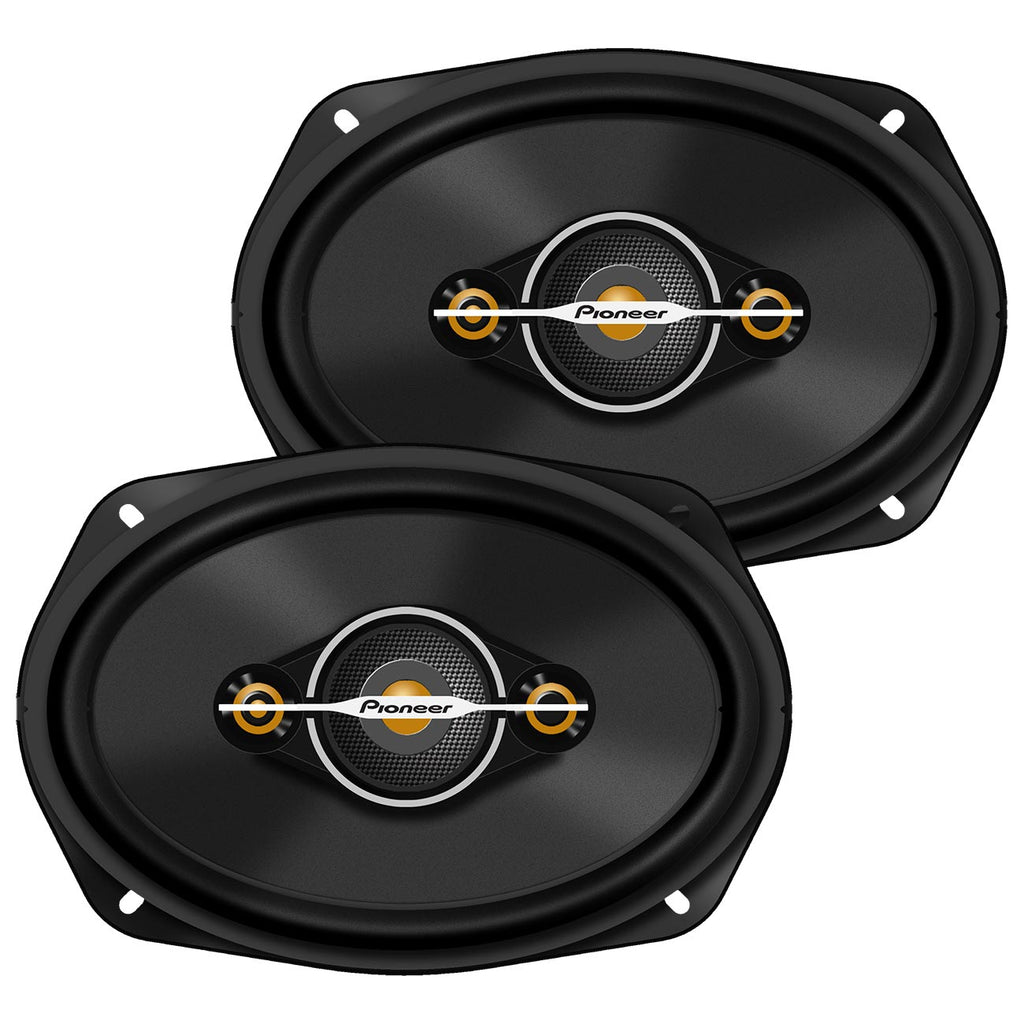 Pioneer A-Series Standard TS-A6961F 6” x 9” 4-Way Speakers (Pair) – 450W Max, Balanced Sound + Smooth Treble, Enhanced Bass, Ideal Factory Upgrade, Installation Adaptors Included